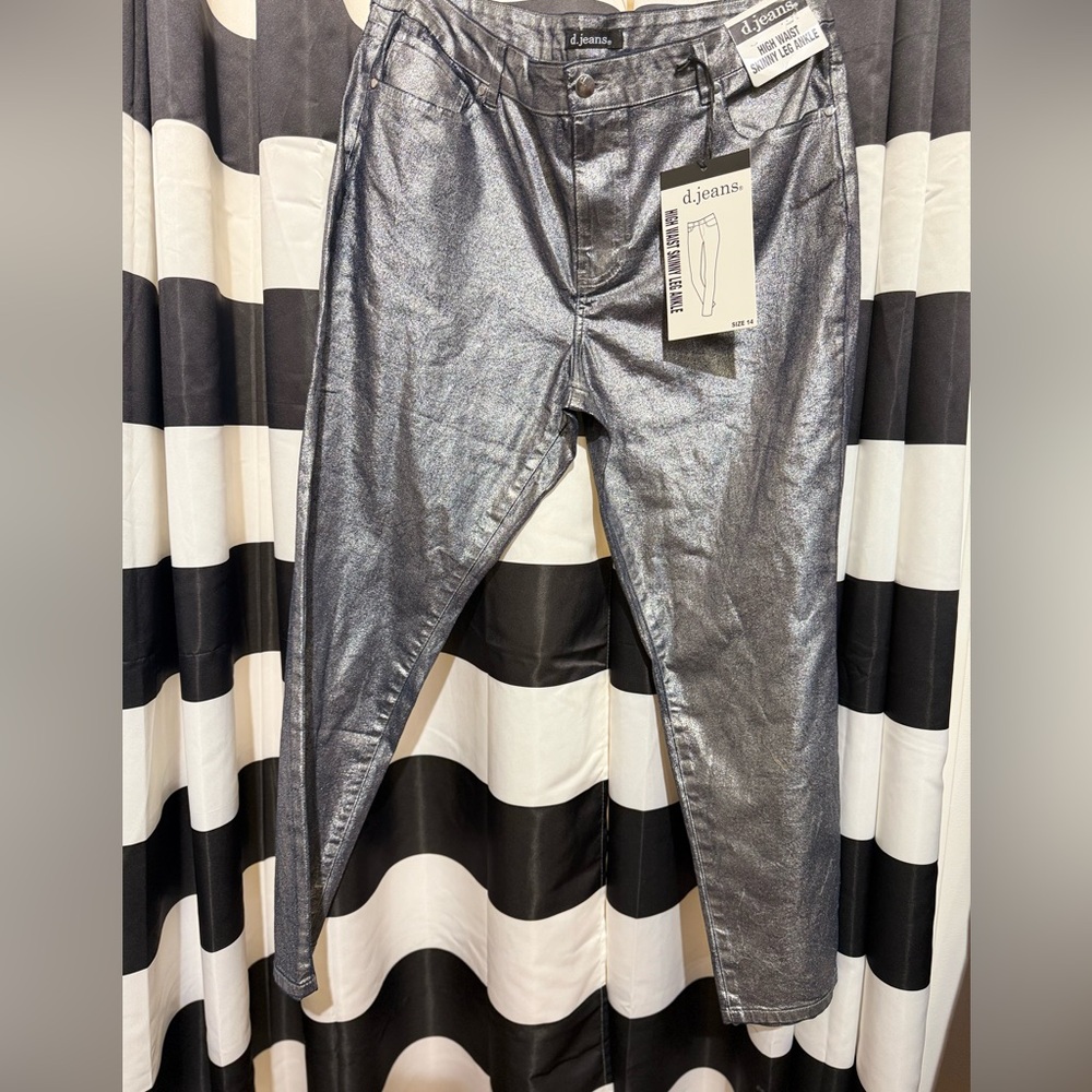 d. jeans Metallic Silver Women Jeans